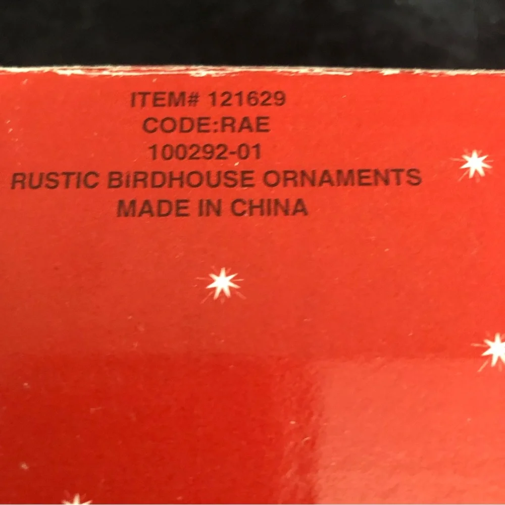Rustic Birdhouse Ornaments (Set of 4)
